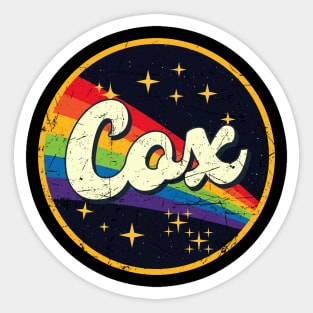 Cox // Rainbow In Space Vintage Grunge-Style Sticker